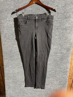 DKNY City Ultra Skinny Jeans Womens 10 Charcoal Wash Extra Slim Stretch Denim